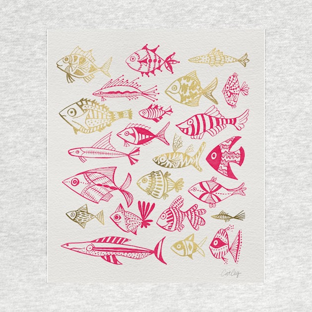 fish inkings pink maroon by CatCoq